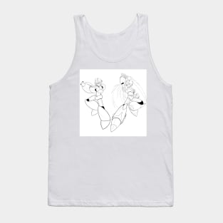 the world strongest robots ecopop line art design of the future Tank Top